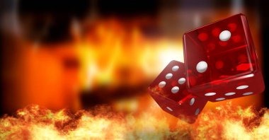 Player hitting in live blackjack game